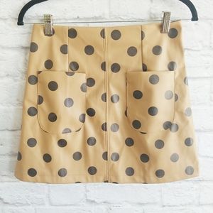 New ZARA High Waist Faux Leather Mini Skirt NWOT
